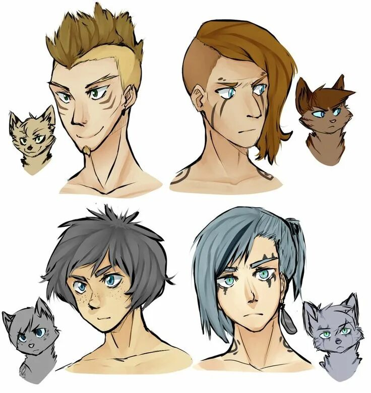 Картинки животных виде людей Warrior Cats Sketches