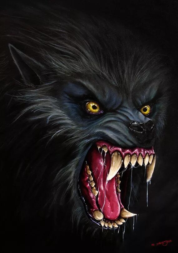 Картинки злых животных This item is unavailable Etsy Werewolf tattoo, American werewolf in london, Horr