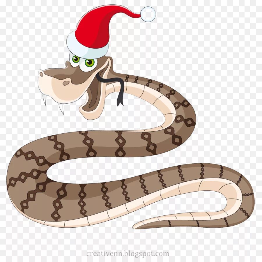 Картинки змеи для детей на новый год Santa Hat Snake - Santa Hat Snake Cartoon - CleanPNG / KissPNG