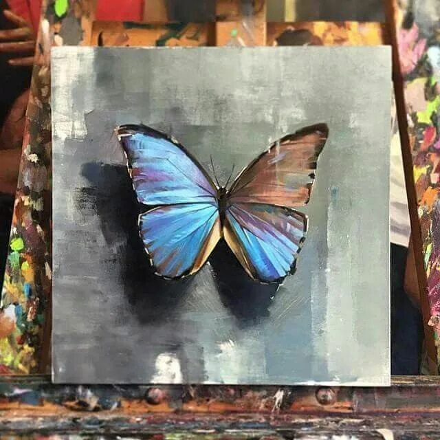 Картины бабочек фото Butterfly in 2020 Butterfly art painting, Butterfly painting, Art painting