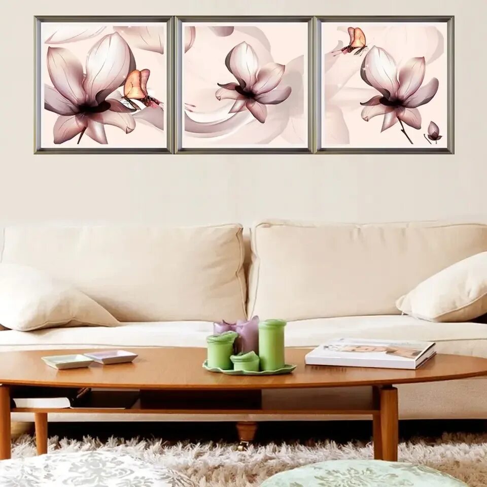 Картины для интерьера гостиной на валберис Paintings for living room interior flowers (46 Photos)