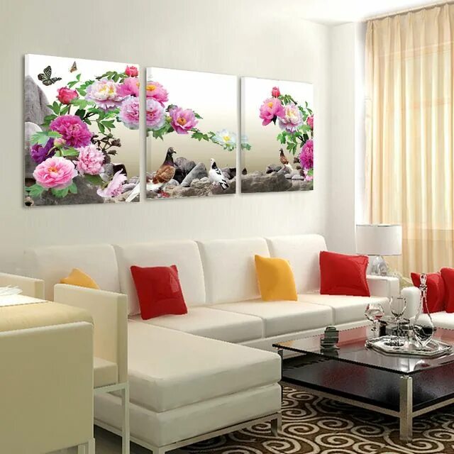 Картины для интерьера гостиной на валберис Pin de Denhonya em Flower canvas prints (com imagens) Decoração, Quadros, Salas