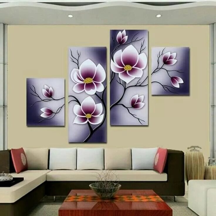 Картины для интерьера недорого в интернете Pin by Sara Shoaib on My decoration Wall painting flowers, Hand painting art, Wa