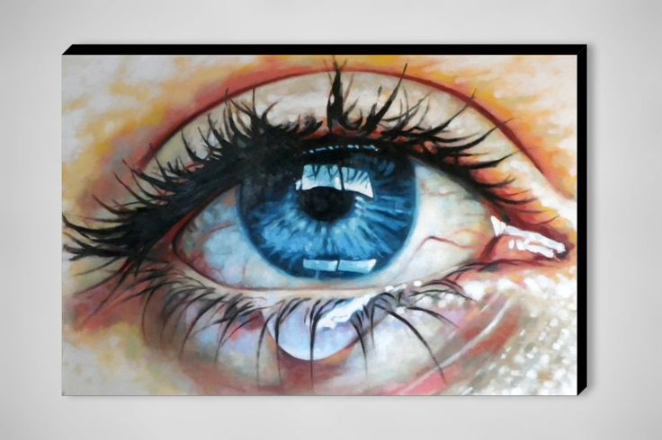 Картины глаз фото Close up teary eye Painting Eye art, Thomas saliot, Eye painting