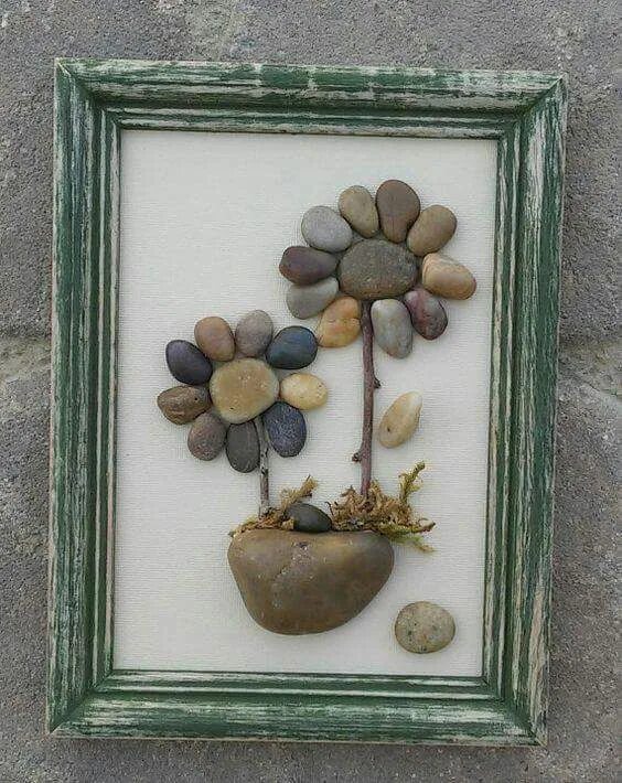 Картины из камней фото Twitter in 2023 Pebble art, Stone art, Rock crafts