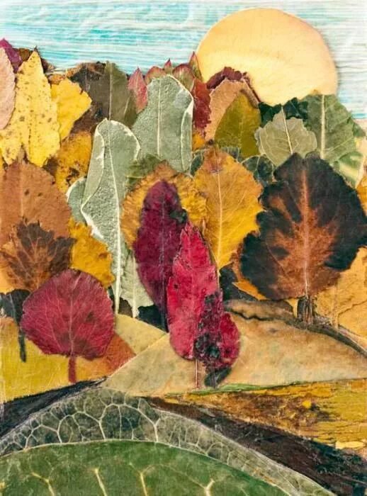 Картины из листьев своими руками фото Пин на доске Nature Crafts Искусство при помощи листьев, Засушенный цветок искус