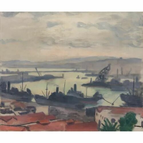 Картины марке фото Albert Marquet - Port d'Alger, Oil on canvas on MutualArt.com Oil on canvas, Alg