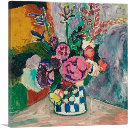 Картины матисса фото с названиями самые ARTCANVAS Still Life of Peonies in a Vase 1907 Canvas Art Print by Henri Matisse