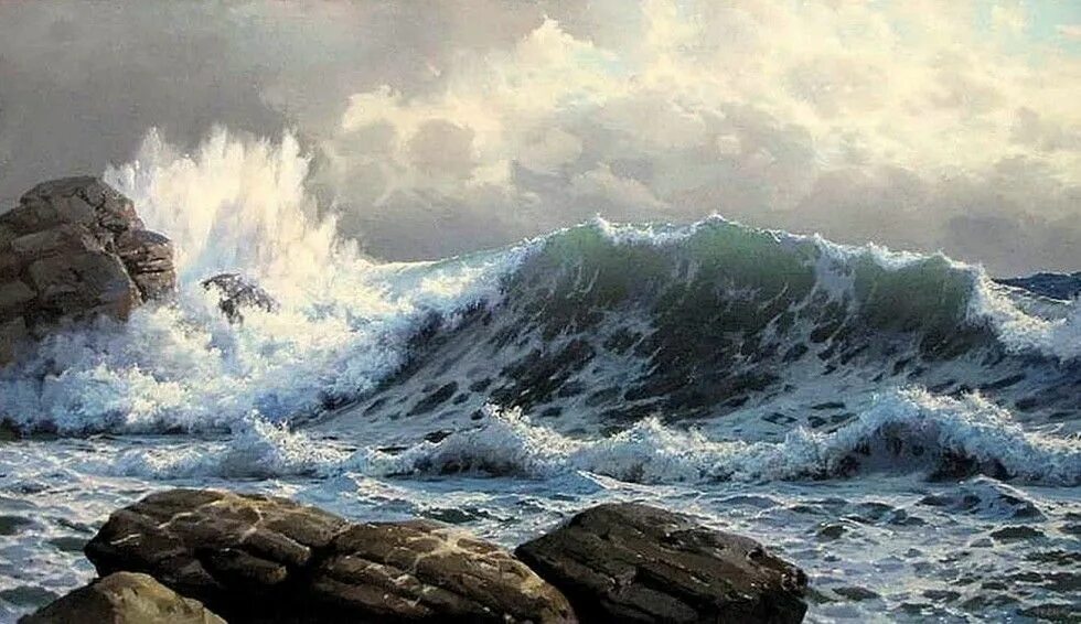 Картины море фото Художник Владимир Фёдоров. Ощущение Красоты. Ocean landscape painting, Ocean art