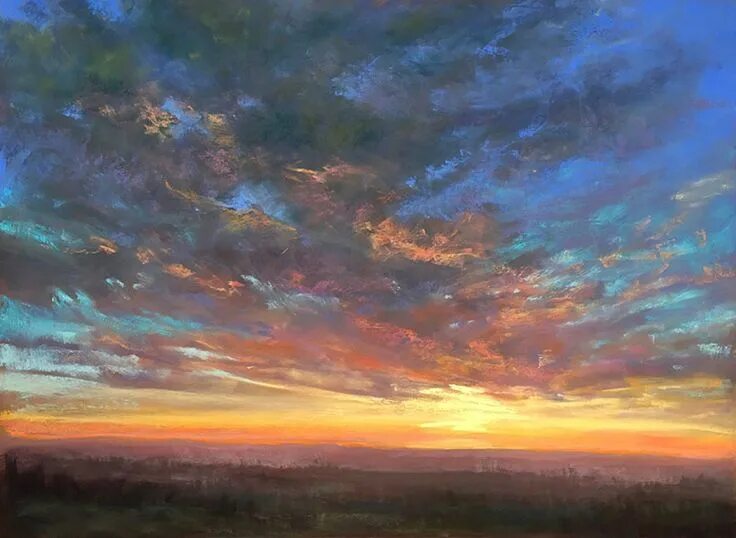 Картины неба фото Brilliant Morning Amanda Houston Fine Art Art painting, Sky art painting, Sky pa