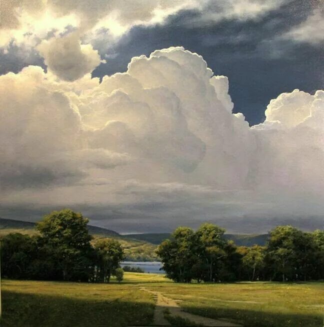 Картины облака фото Pin by randi sisk on clouds Landscape paintings, Sky painting, Landscape art