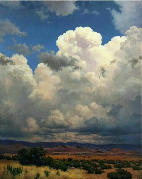 Картины облака фото Pin by Riccardo Molaro on Nature Sky painting, Oil painting landscape, Landscape