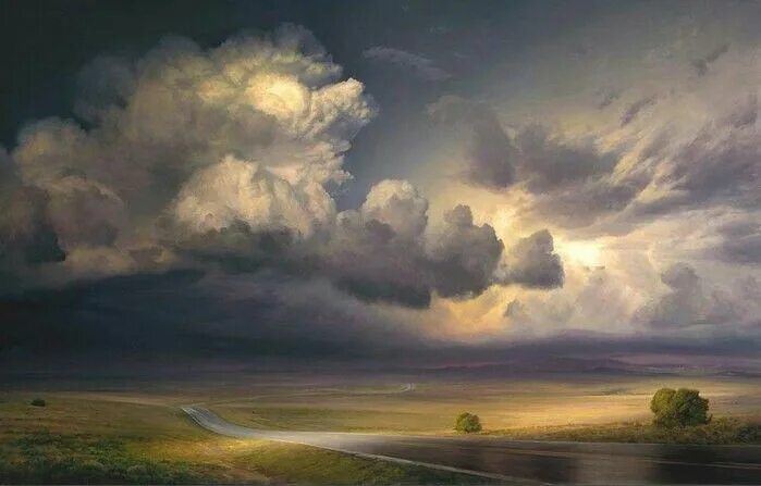 Картины облака фото Peter Allen Nisbet in 2023 Sky painting, Sky art, Landscape paintings