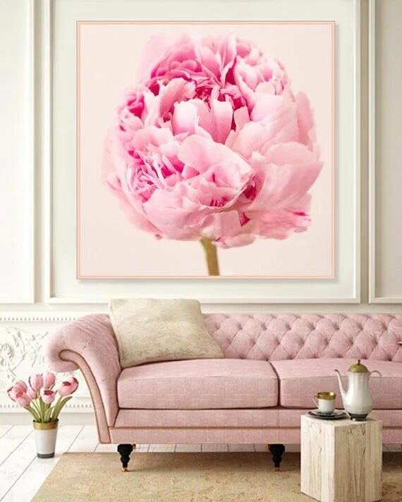 Картины пионы на стену для интерьера Peony Print, Floral Wall Art, Pink Peonies Art Print, Still Life Flower Photogra