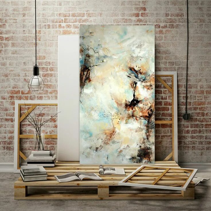 Картины по номерам в стиле лофт Kunstgalerie-natalie Bilder XXL Grosses Gemälde abstrakt Büro Loft Malerei Kunst