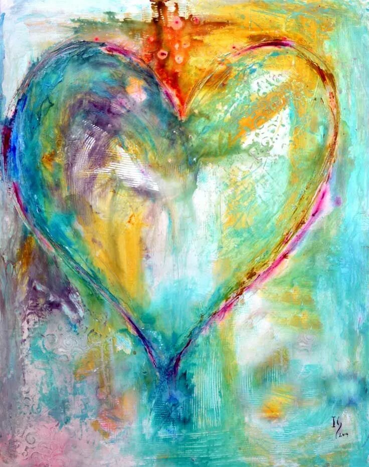 Картины сердца фото Heart Paintings Heart art painting, Heart painting, Heart art