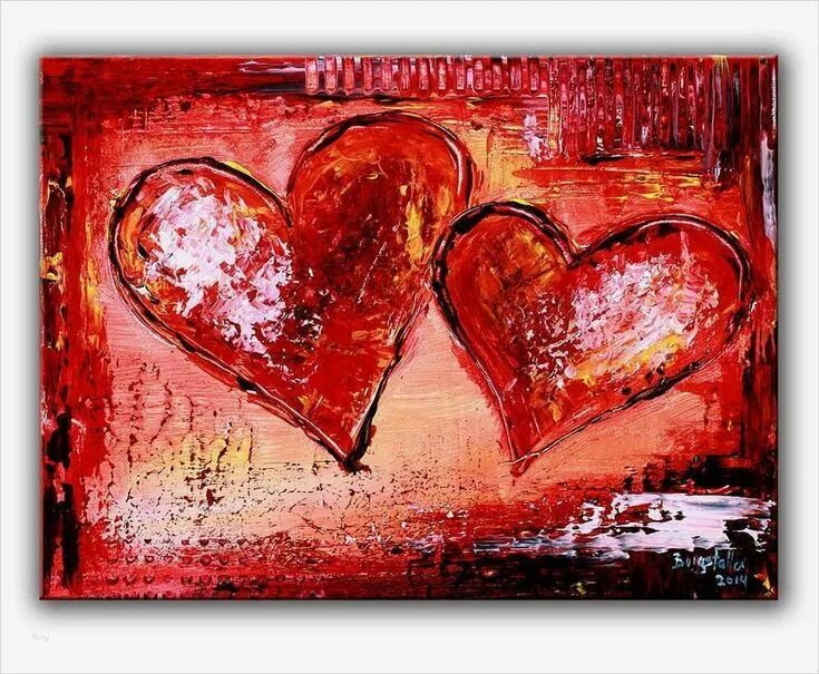 Картины сердца фото Acrylbilder Vorlagen Abstrakt in 2020 Heart painting, Heart art, Art
