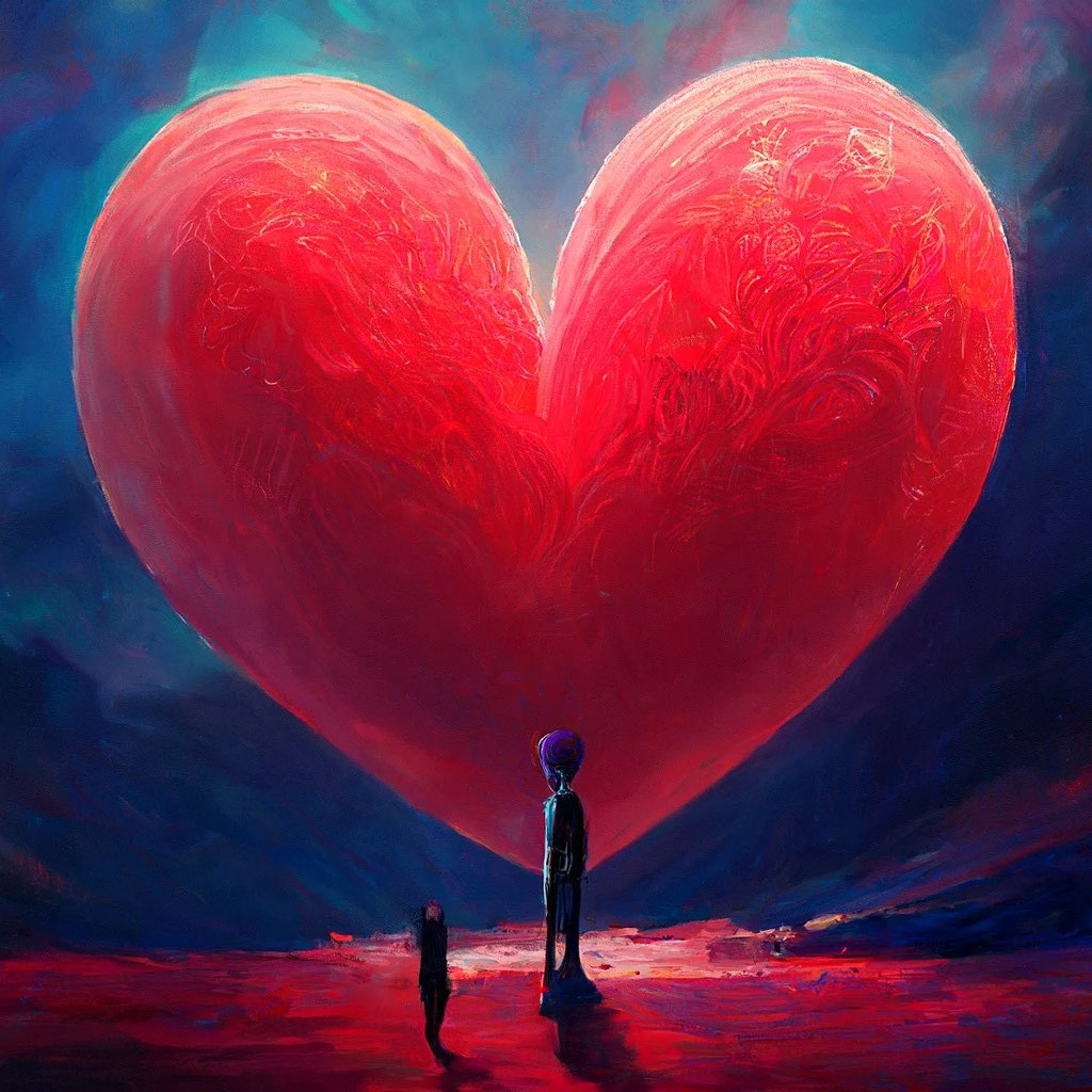 Картины сердца фото "A loving heart" - image created in Shedevrum