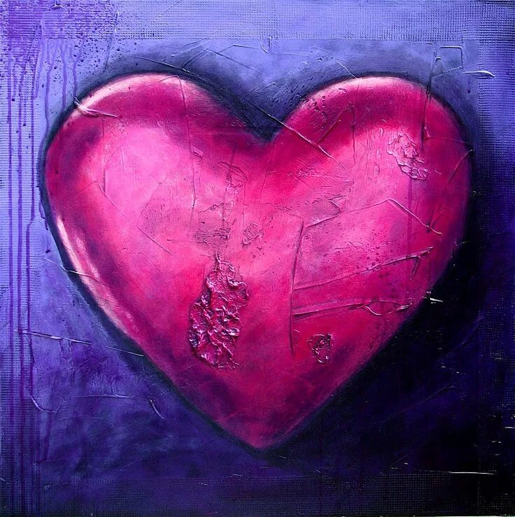 Картины сердца фото LUEUR D'ESPOIR Heart art projects, Valentine art projects, Heart art