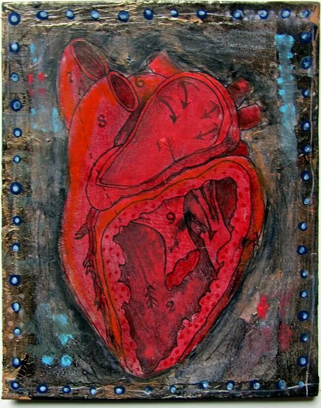 Картины сердца фото 4-human-heart-collage Art, Found object art, Painting