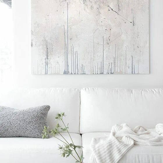 Картины в интерьер светлых тонов Beautiful pastels & whites give this interior a homey feeling. Dekor, Wohnzimmer