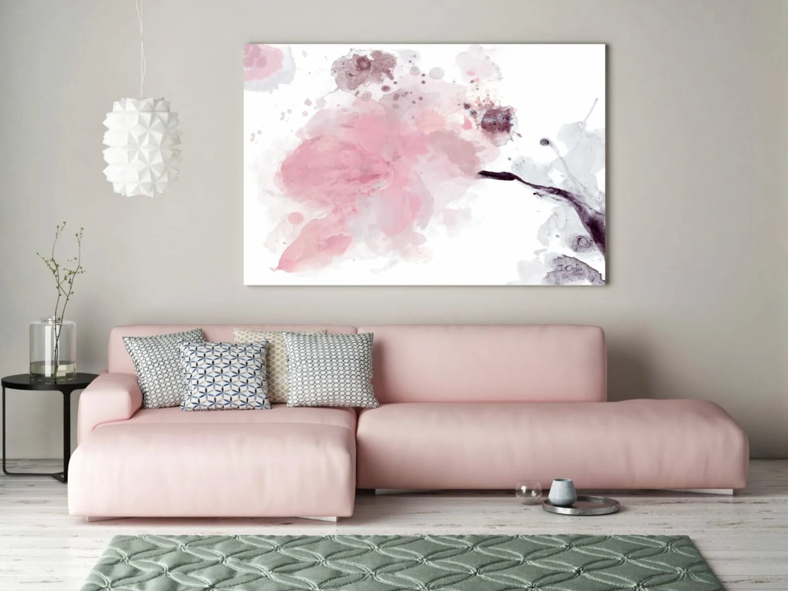 Картины в интерьер светлых тонов Timeless in Pink. Floral Painting Pink Abstract Art Wall Etsy