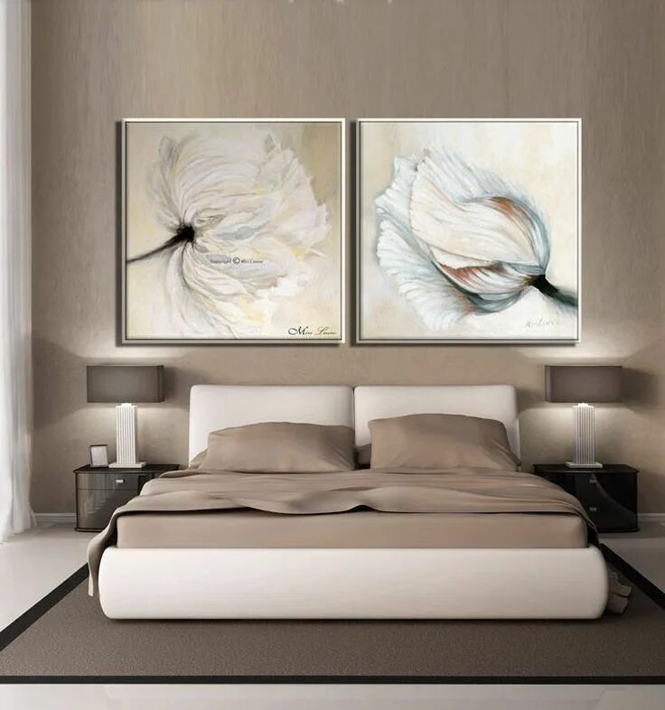 Картины в интерьере современной спальни White Living Room Decor, Wall Art Set, Living Room Art, Nature Wall Art, Nature 