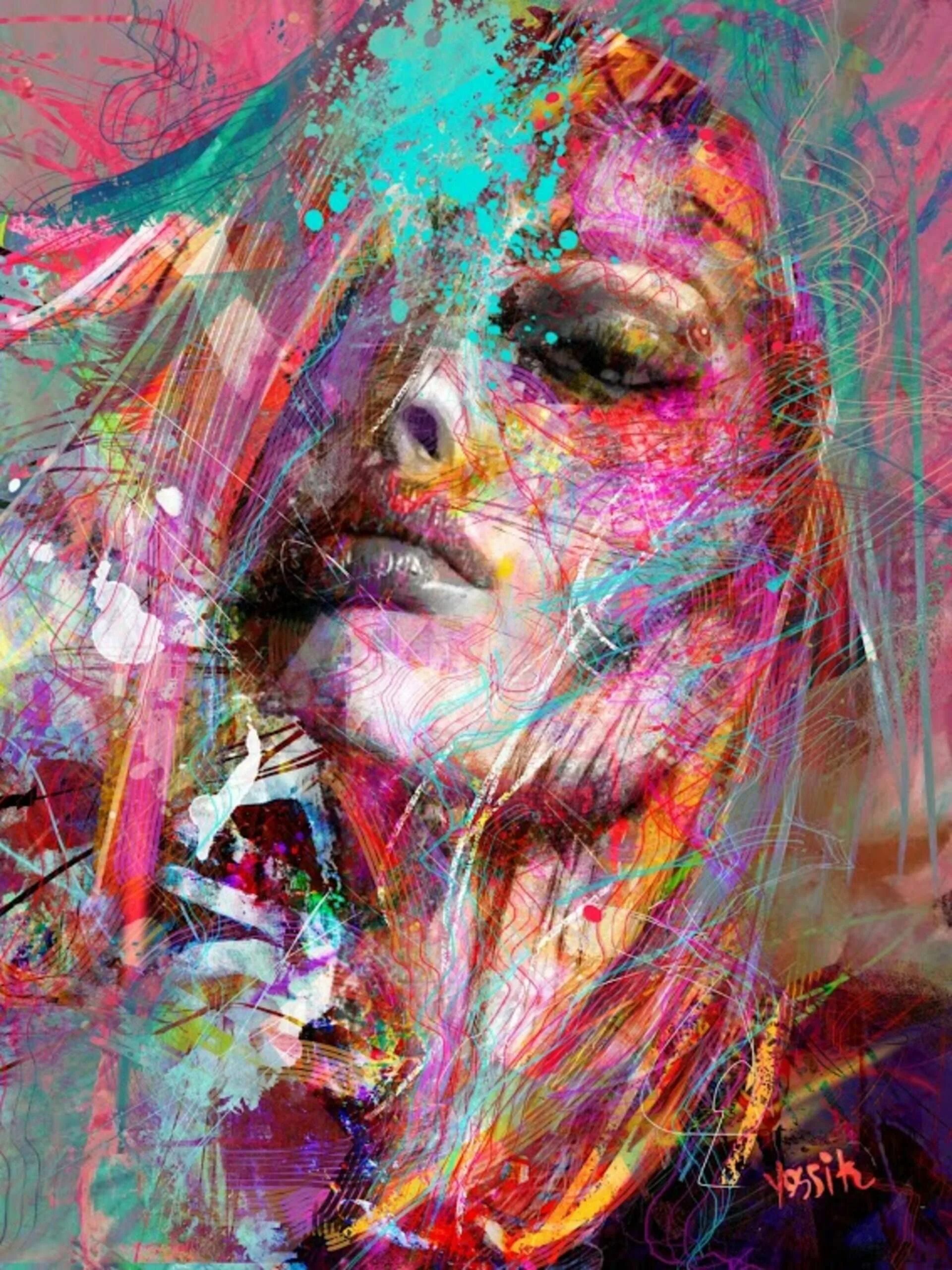 Картины в стиле арт фото Yossi Kotler Portrait art, Street art, Painting