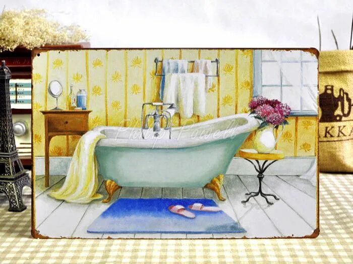 Картины в ванной фото Instant Art INSTANT DOWNLOAD Printable Wall Decor Vintage bathtub, Wall decor pr