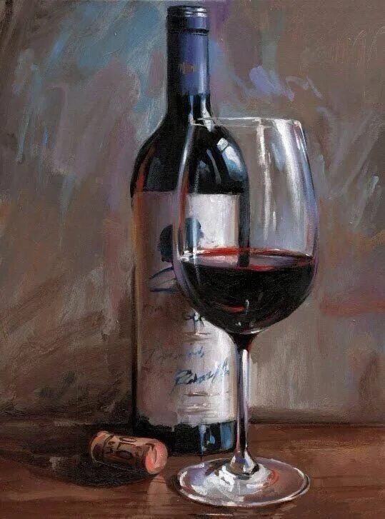 Картины вином фото Victor Bauer Wine painting, Painting art projects, Wine art