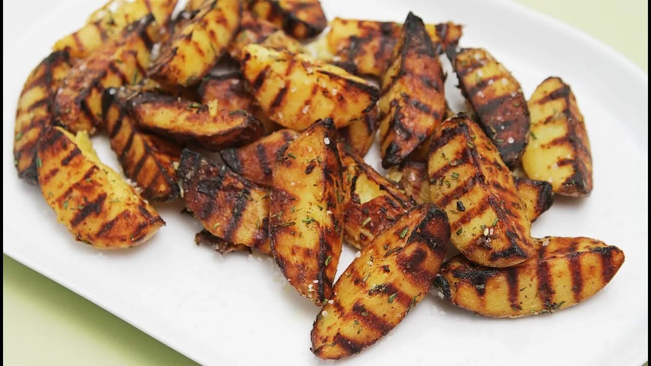 Картофель гриль фото Grilled Potatoes with Rosemary - Marinated Twice for Maximum Flavor - YouTube