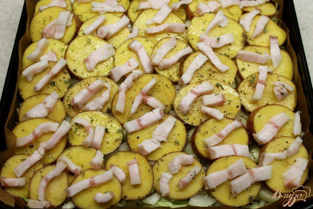 Картофель с салом рецепт с фото Картошка запеченная с капустой и салом - рецепты с фото на vpuzo.com