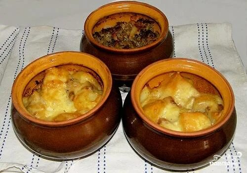 Картофель в горшочках фото Картофель, запеченный с салом в горшочках - пошаговый рецепт с фото на Повар.ру