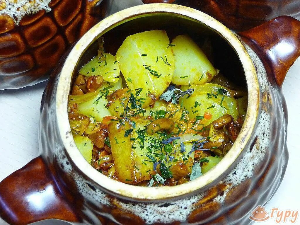 Картофель в горшочках фото Одноклассники Еда, Кулинария, Вкусная еда