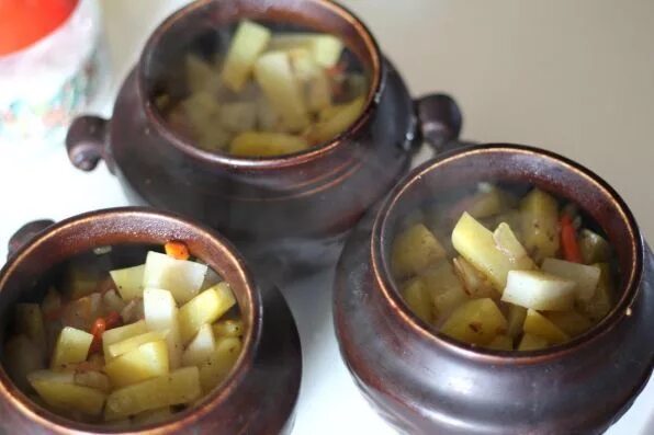 Картофель в горшочках фото Картошка в горшочках пошагово