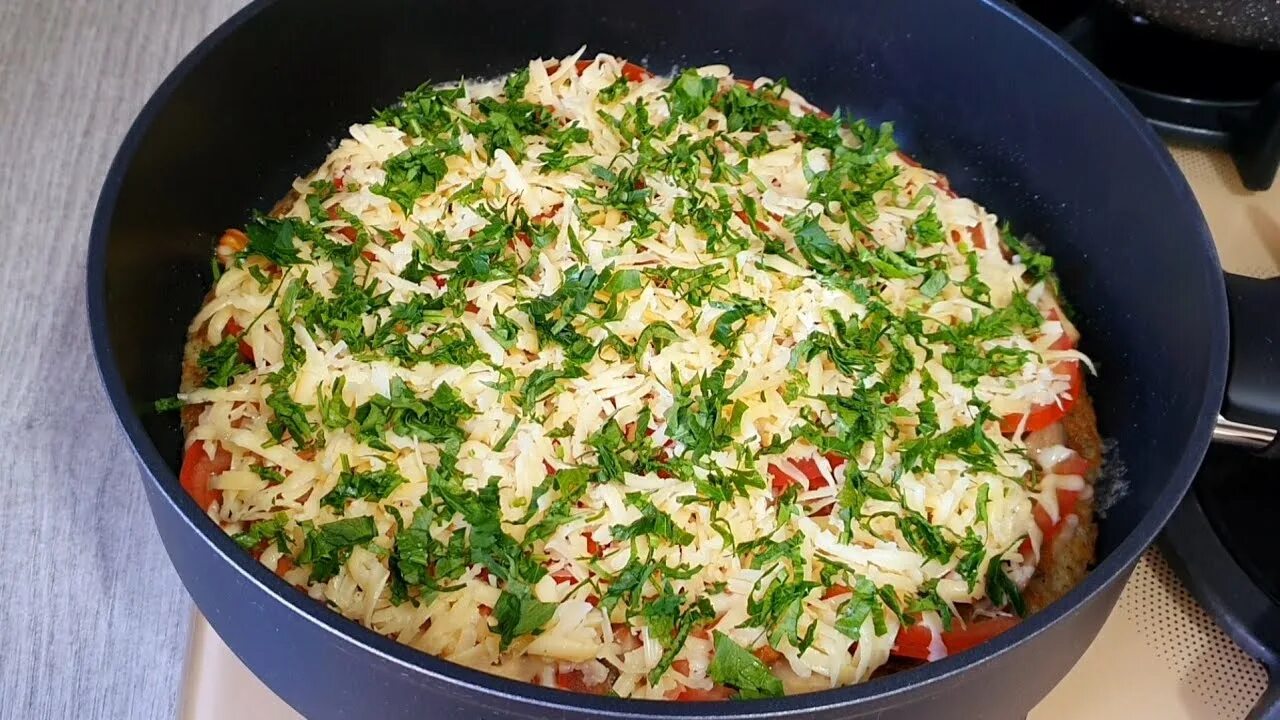Картофельная пицца на сковороде с фото Вкусная КАРТОФЕЛЬНАЯ ПИЦЦА на СКОВОРОДЕ/Без МУКИ без ДУХОВКИ/Очень вкусный рецеп