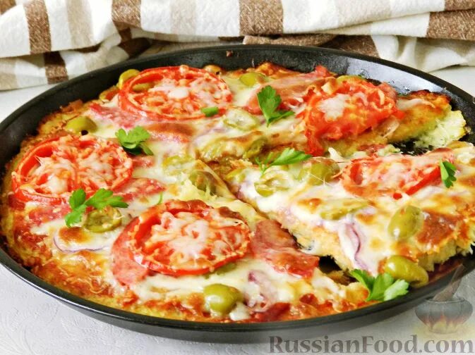 Картофельная пицца на сковороде с фото Рецепт: Картофельная пицца на RussianFood.com