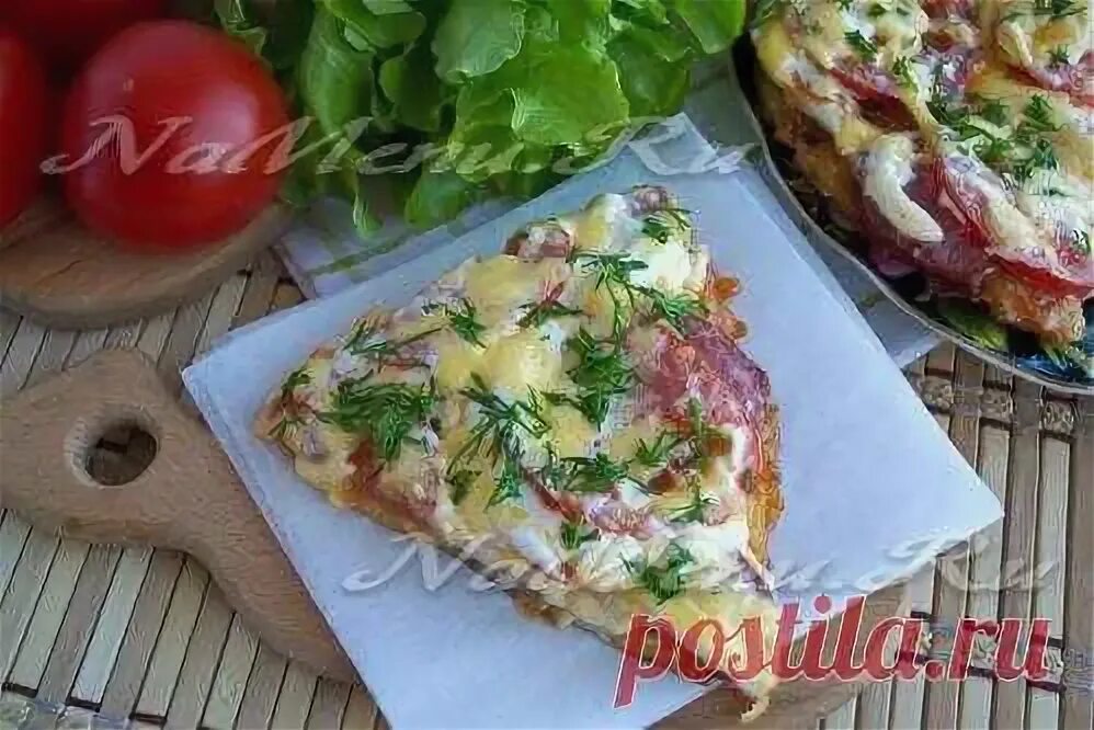 Картофельная пицца на сковороде с фото Картофельная пицца на сковороде Крошка-картошка Постила