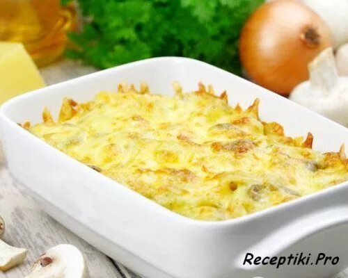 Картофельная запеканка с грибами фото Постные блюда - рецепты любимых запеканок с картофелем и грибами Рецепты пригото