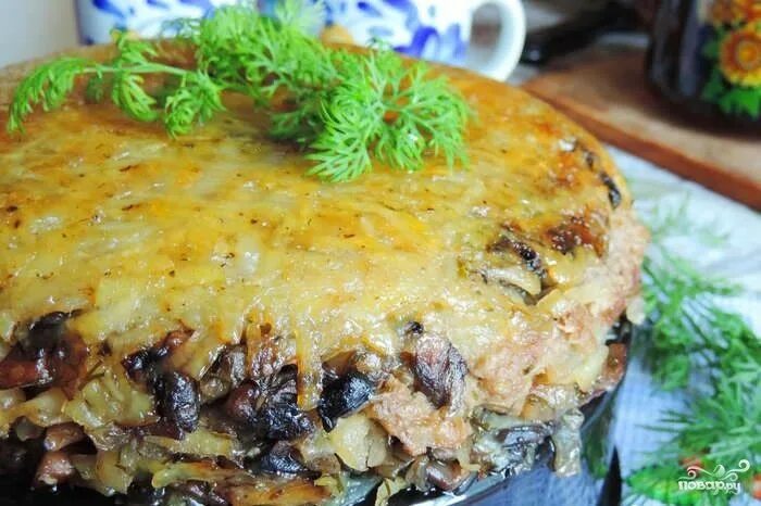 Картофельная запеканка с грибами фото Постная запеканка с грибами - пошаговый рецепт с фото на Повар.ру