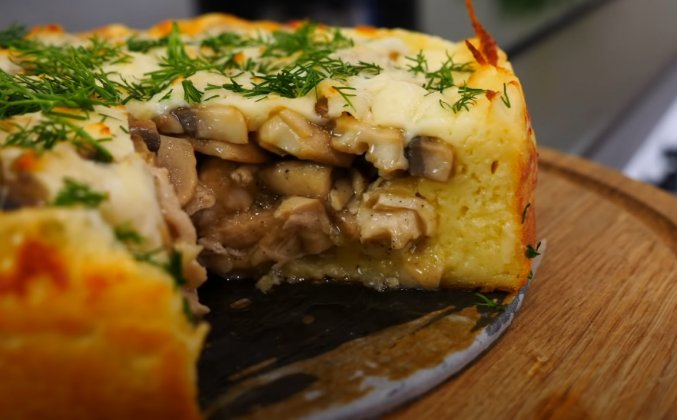 Картофельная запеканка с грибами фото Картофельно грибной пирог от Ольги Матвей ИноЕда - кулинарные рецепты блюд Дзен