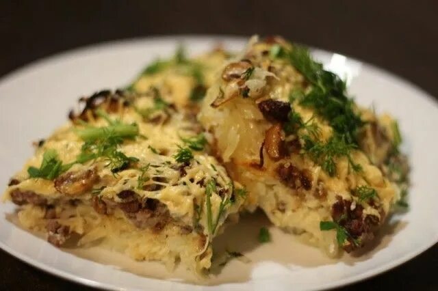 Картофельная запеканка с грибами фото Фотография Food, Recipes, Vegetables
