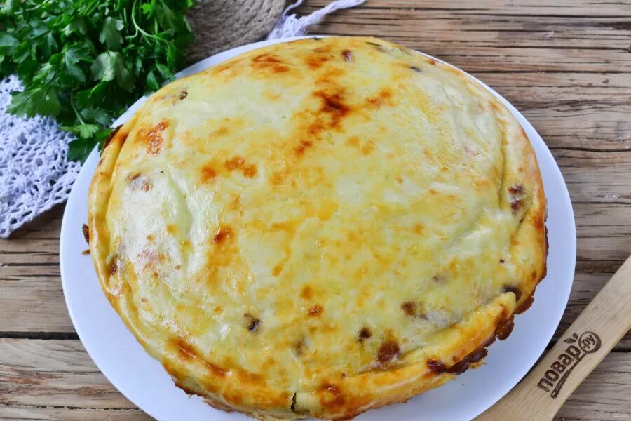 Картофельный пирог фото рецепт Картофельный пирог с тремя начинками - пошаговый рецепт с фото на Повар.ру