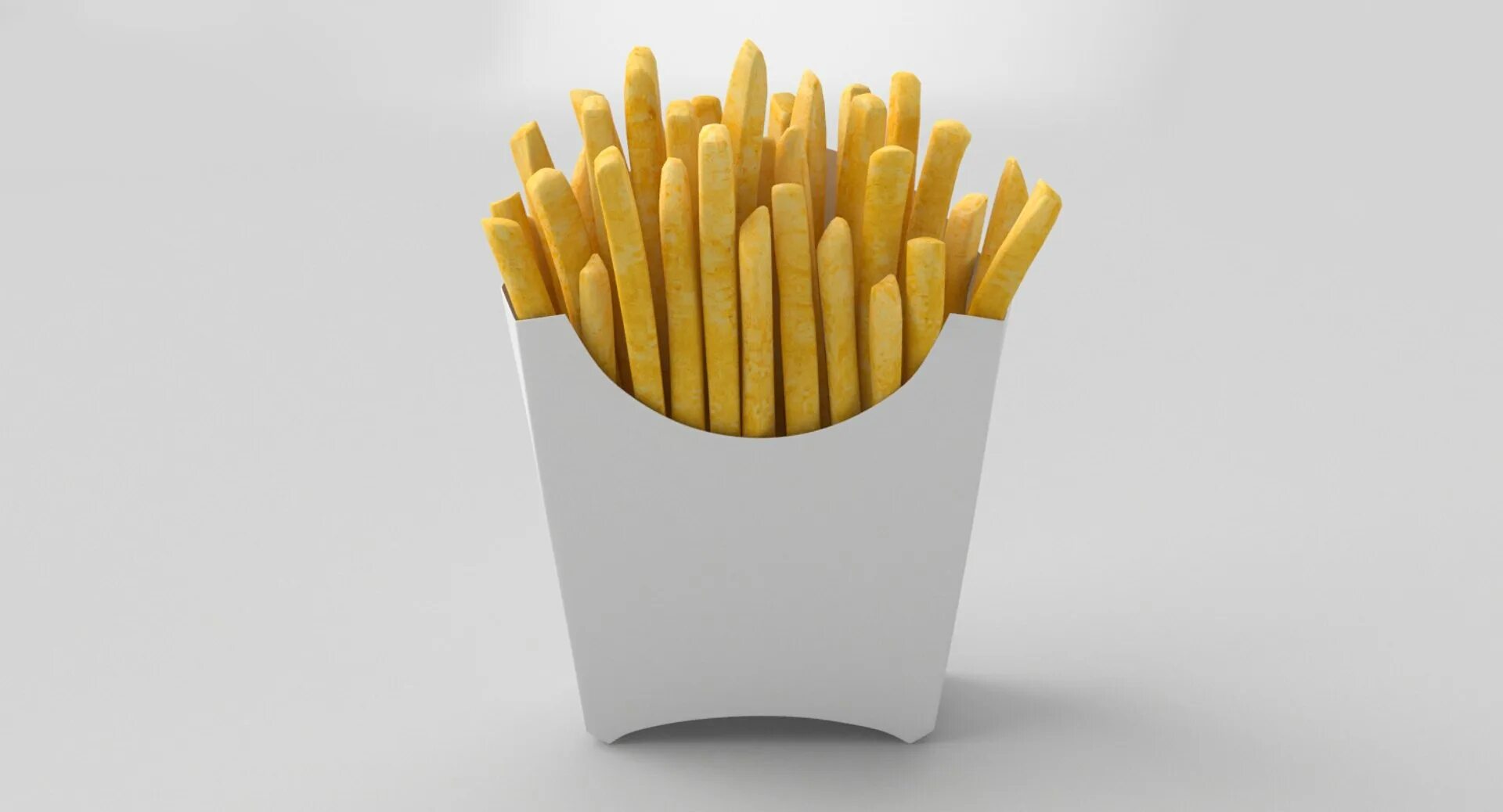 Картошка фри упаковка фото French Fries Box 3D Model - TurboSquid 1285998