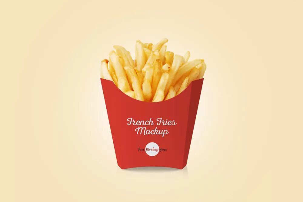 Картошка фри упаковка фото French Fry Box Package PSD Mockup Available With User-friendly Features #French 