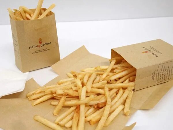 Картошка фри упаковка фото potatogether - French Fries Bag Redesign by Chonbuk National University Fries pa