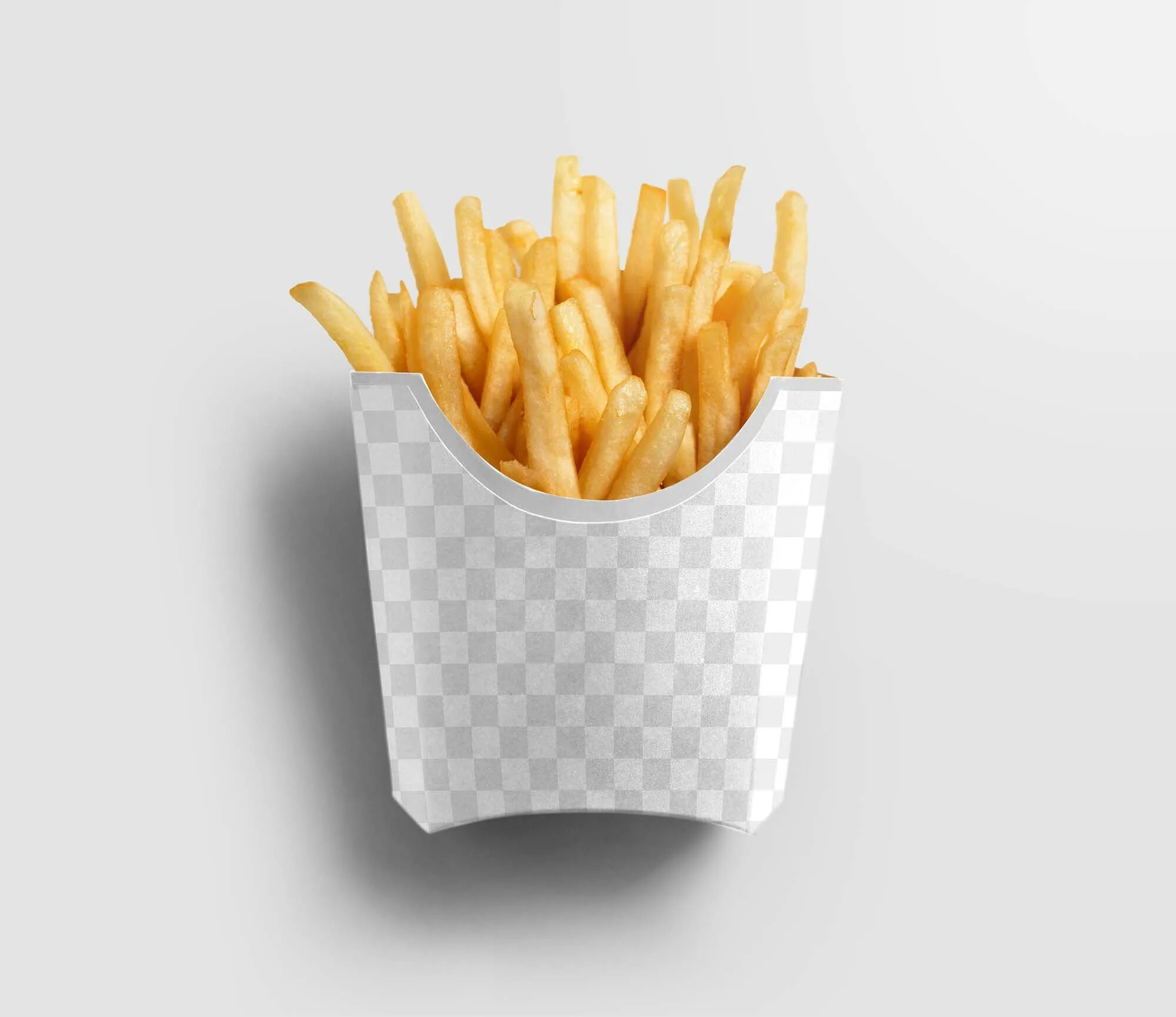 Картошка фри упаковка фото French Fries Packaging Mockup (PSD)