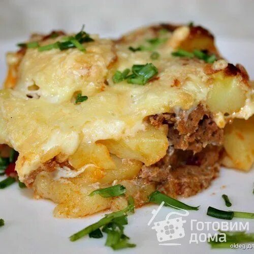 Картошка по французски с фаршем фото Картофель с фаршем запеченные под сыром - пошаговый рецепт с фото на Готовим дом