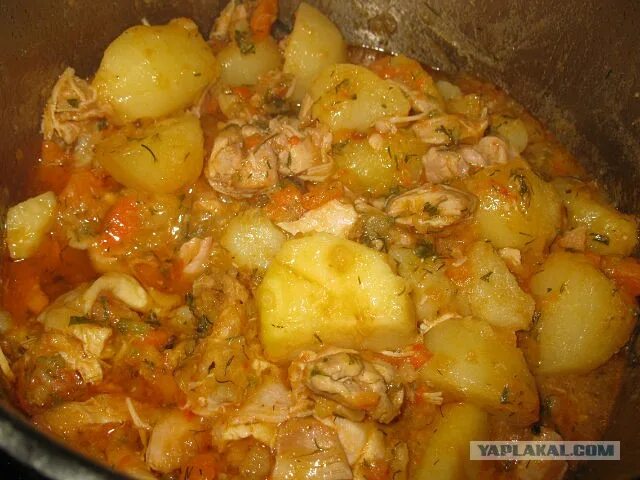 Картошка с курицей потушить фото Самая популярная и любимая нами еда - ЯПлакалъ