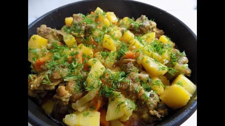 Картошка с курицей потушить фото БЫСТРЫЙ УЖИН//ТУШЕНАЯ КАРТОШКА С КУРИЦЕЙ НА СКОВОРОДЕ//РЕЦЕПТ ВКУСНОЙ КАРТОШКИ -